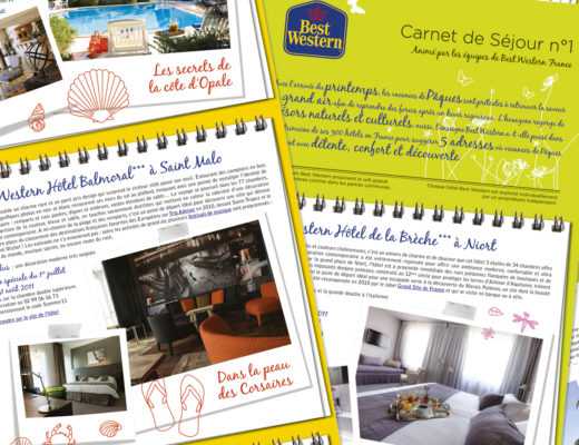 Conception graphique d’une série de Carnets de Séjour pour la marque Best Western.